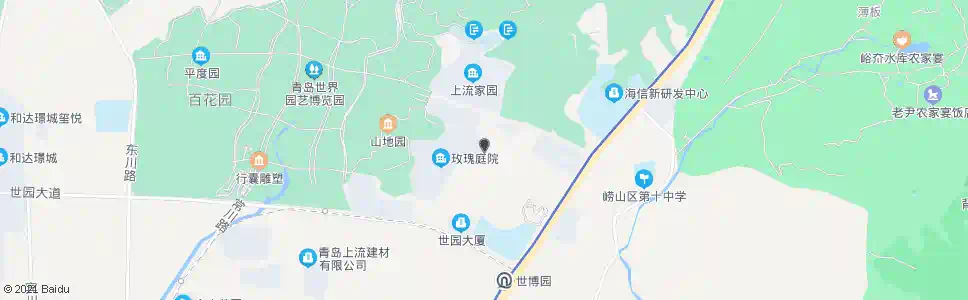 青岛玫瑰庭院_公交站地图_青岛公交_妙搜公交查询2025