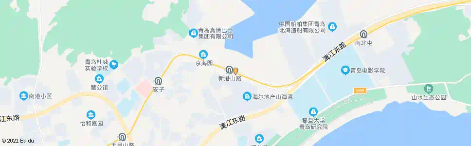 青岛海尔山海湾北门_公交站地图_青岛公交_妙搜公交查询2025