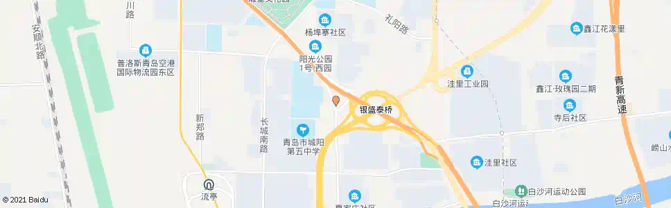 青岛城阳一中_公交站地图_青岛公交_妙搜公交查询2025