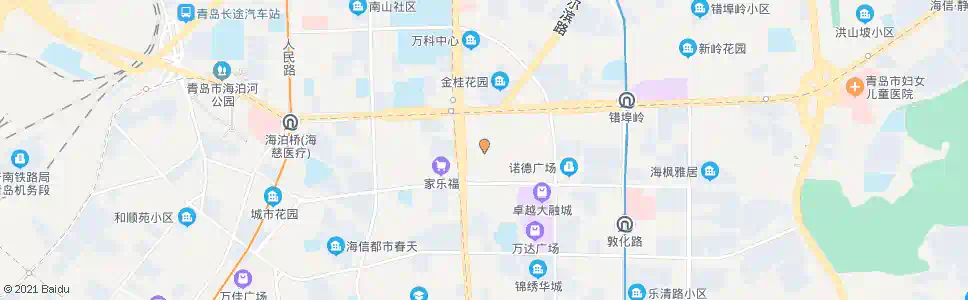 青岛鞍山路小学_公交站地图_青岛公交_妙搜公交查询2025