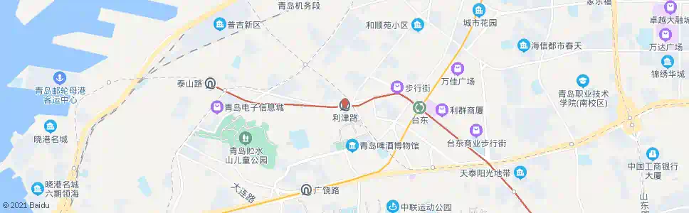 青岛利津路_公交站地图_青岛公交_妙搜公交查询2025
