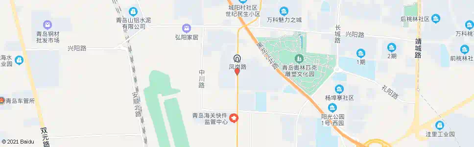 青岛南城阳(凤岗路)_公交站地图_青岛公交_妙搜公交查询2025