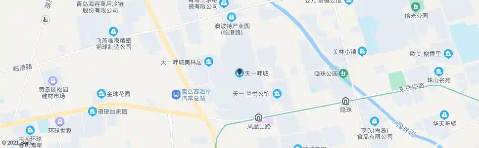 青岛天一畔城西_公交站地图_青岛公交_妙搜公交查询2025