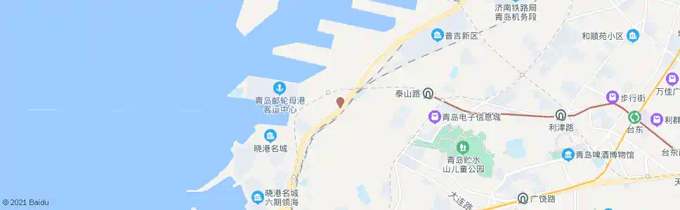 青岛港中旅_公交站地图_青岛公交_妙搜公交查询2025