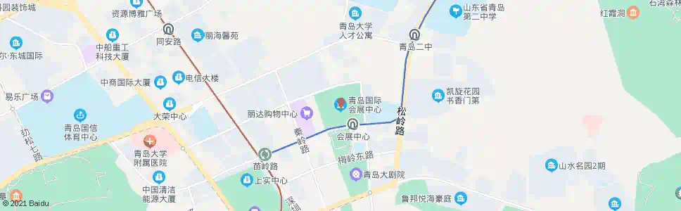 青岛远洋大酒店(会展中心)_公交站地图_青岛公交_妙搜公交查询2025