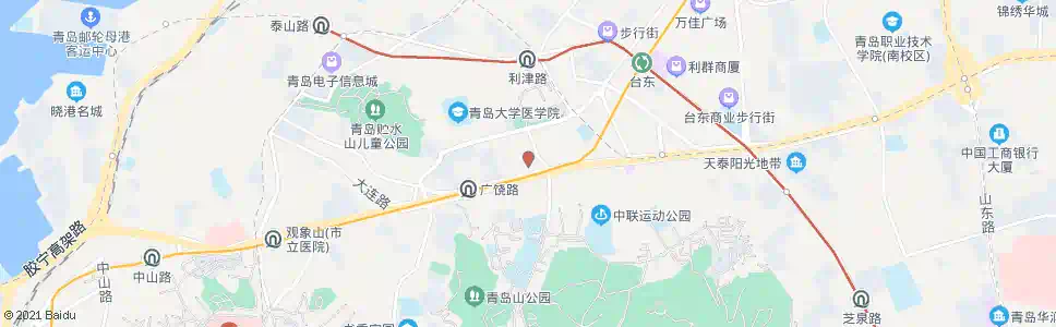 青岛崂山十二中_公交站地图_青岛公交_妙搜公交查询2025