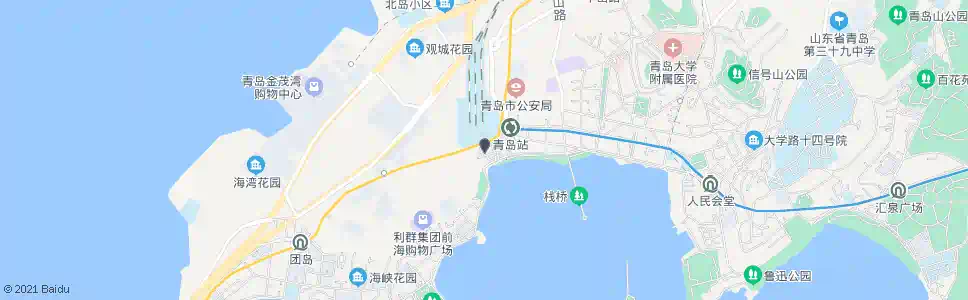青岛火车站旅游汽车站_公交站地图_青岛公交_妙搜公交查询2025