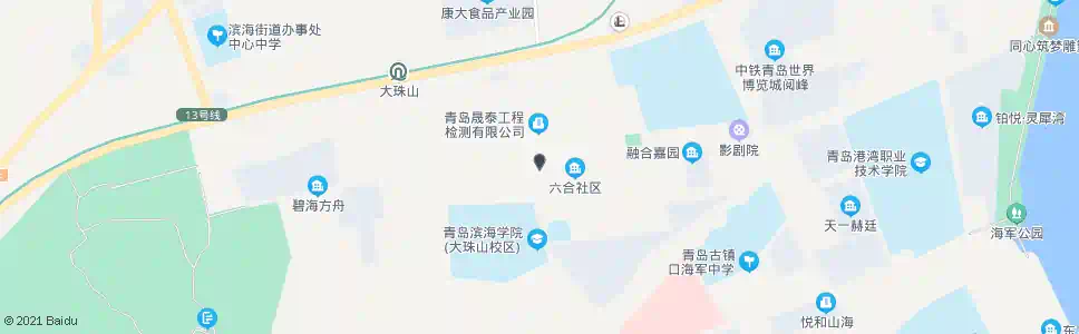 青岛六合社区北_公交站地图_青岛公交_妙搜公交查询2025