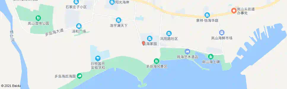 日照在水一方海参馆_公交站地图_日照公交_妙搜公交查询2025