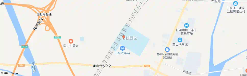 日照前滩西_公交站地图_日照公交_妙搜公交查询2025