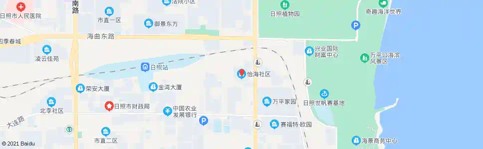 日照怡海社区_公交站地图_日照公交_妙搜公交查询2025