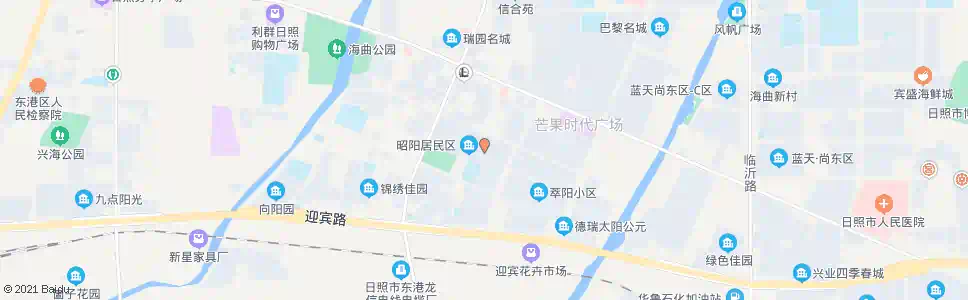 日照昭阳小区东区_公交站地图_日照公交_妙搜公交查询2025