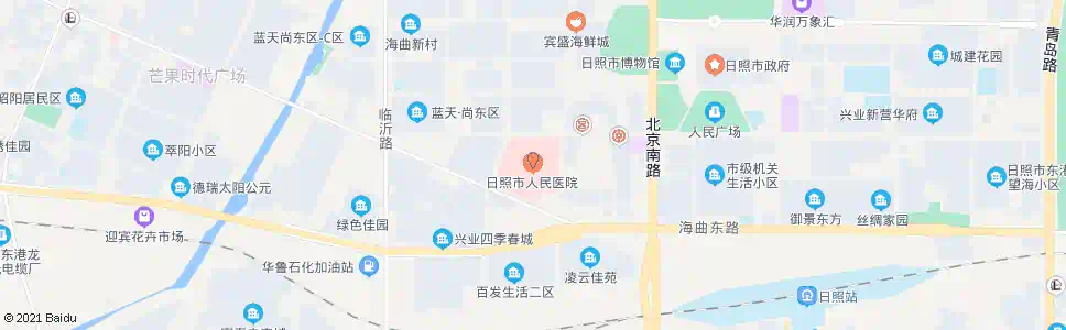 日照日照市关爱医院_公交站地图_日照公交_妙搜公交查询2025