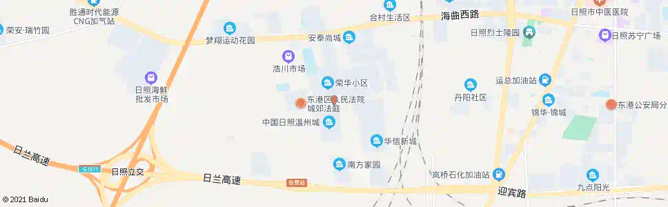 日照荣华小区_公交站地图_日照公交_妙搜公交查询2025