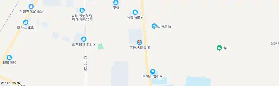 日照东升地毯有限公司_公交站地图_日照公交_妙搜公交查询2025