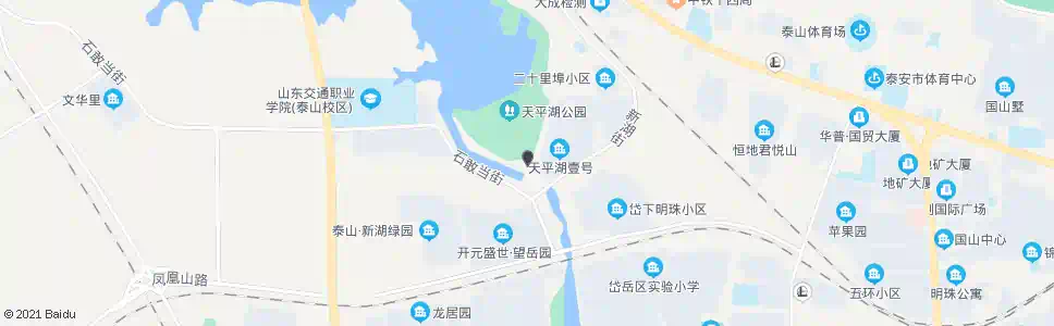 泰安天平湖公园_公交站地图_泰安公交_妙搜公交查询2025