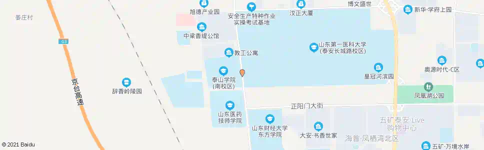 泰安泰山学院南校区_公交站地图_泰安公交_妙搜公交查询2025