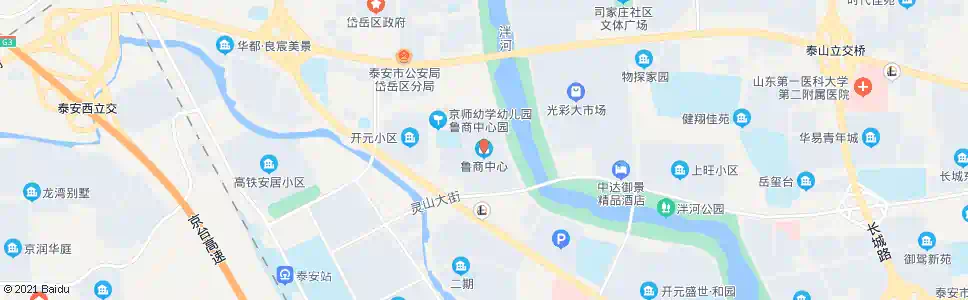 泰安鲁商中心(原粥店桥站)_公交站地图_泰安公交_妙搜公交查询2025