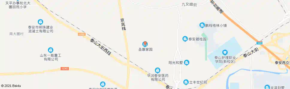 泰安圣康家园_公交站地图_泰安公交_妙搜公交查询2025