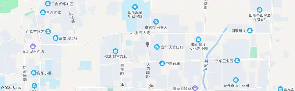 泰安北上高新家园_公交站地图_泰安公交_妙搜公交查询2025