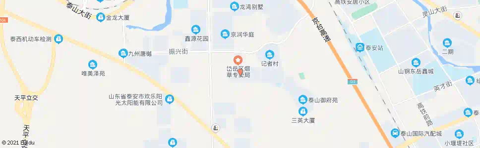 泰安卧虎山花园_公交站地图_泰安公交_妙搜公交查询2025