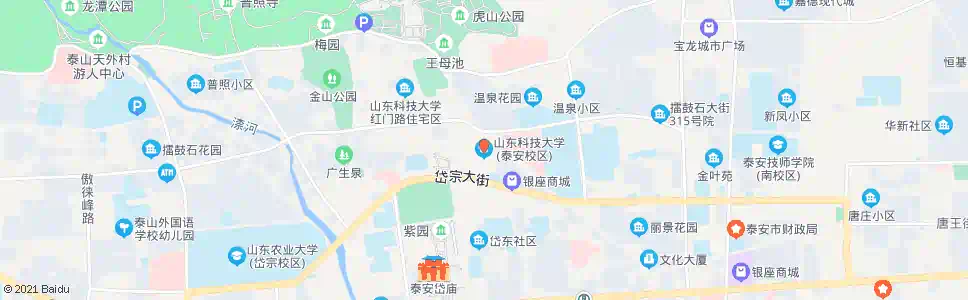泰安山东科技大学_公交站地图_泰安公交_妙搜公交查询2025
