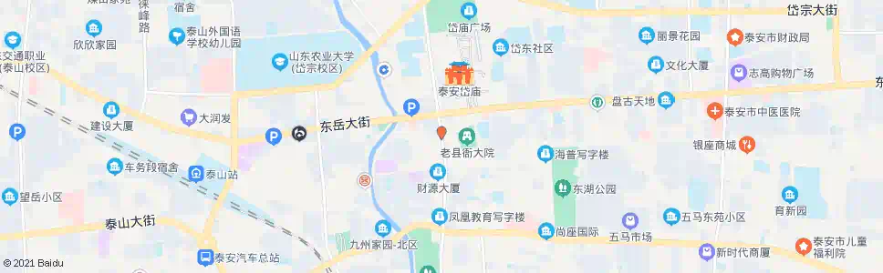 泰安老县衙(瀛鑫服饰商场)_公交站地图_泰安公交_妙搜公交查询2025
