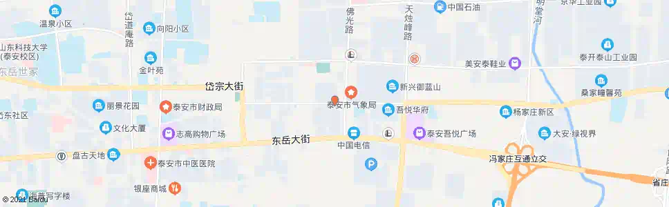 泰安佛光路路口_公交站地图_泰安公交_妙搜公交查询2025