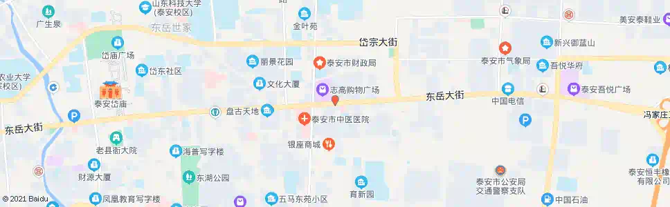 泰安花园小区东门_公交站地图_泰安公交_妙搜公交查询2025