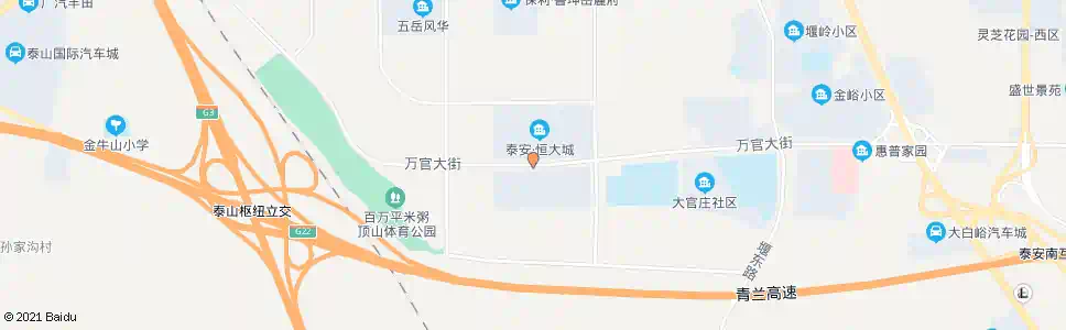 泰安恒大城_公交站地图_泰安公交_妙搜公交查询2025