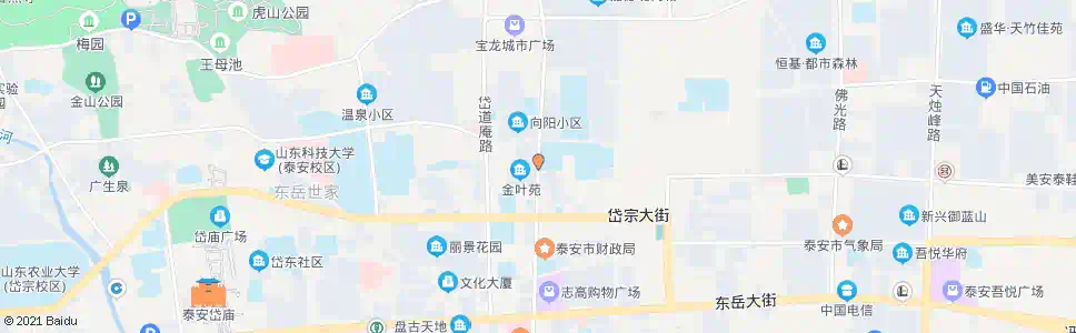 泰安金叶苑小区_公交站地图_泰安公交_妙搜公交查询2025