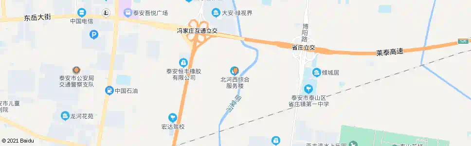 泰安北河西_公交站地图_泰安公交_妙搜公交查询2025