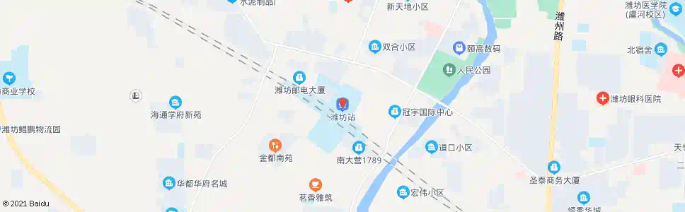 潍坊火车站(和平路)_公交站地图_潍坊公交_妙搜公交查询2025