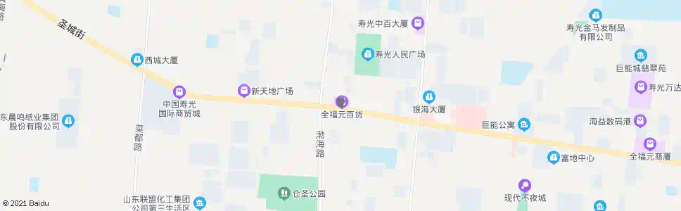 潍坊全福元百货(南门)_公交站地图_潍坊公交_妙搜公交查询2025