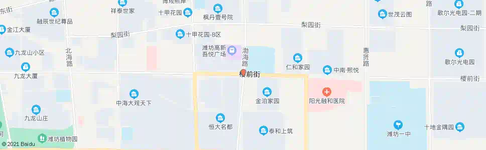 潍坊樱前街路口(潍县路)_公交站地图_潍坊公交_妙搜公交查询2025