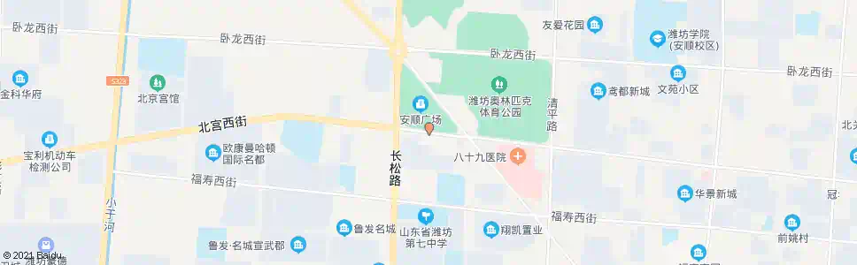 潍坊安顺广场_公交站地图_潍坊公交_妙搜公交查询2025