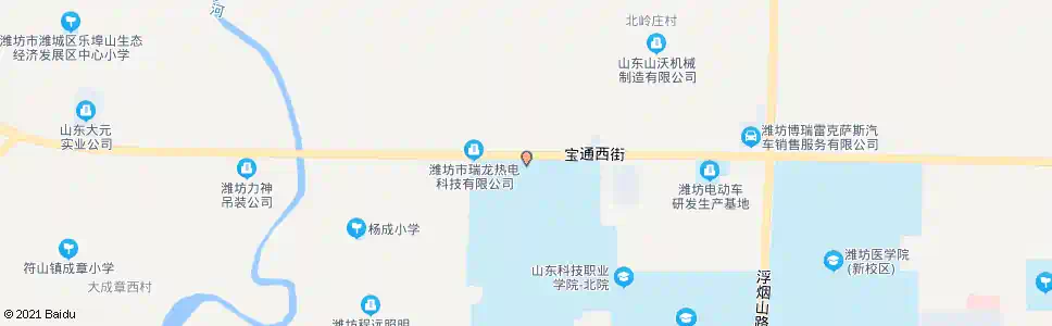 潍坊山东科技职业学院(学院北门)_公交站地图_潍坊公交_妙搜公交查询2025