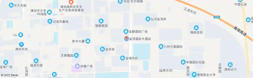 潍坊金茂国际大酒店(北宫东街)_公交站地图_潍坊公交_妙搜公交查询2025