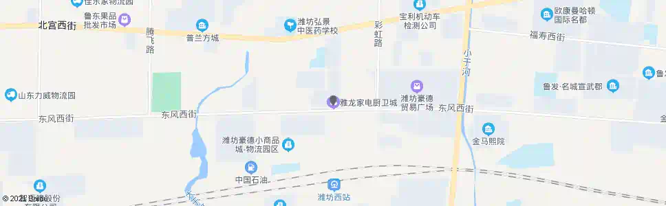 潍坊雅龙家电厨卫城_公交站地图_潍坊公交_妙搜公交查询2025