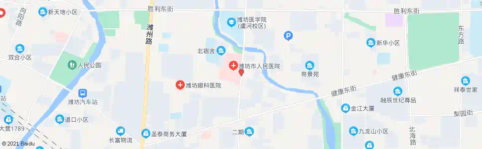 潍坊人民医院东门_公交站地图_潍坊公交_妙搜公交查询2025