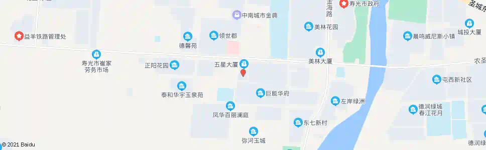 潍坊城投五星花园_公交站地图_潍坊公交_妙搜公交查询2025