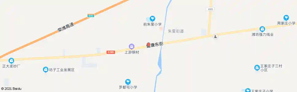 潍坊朱里镇西_公交站地图_潍坊公交_妙搜公交查询2025