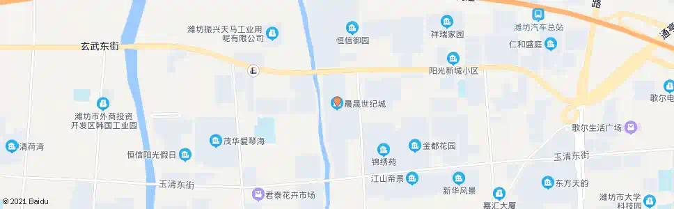 潍坊晨晟世纪城_公交站地图_潍坊公交_妙搜公交查询2025