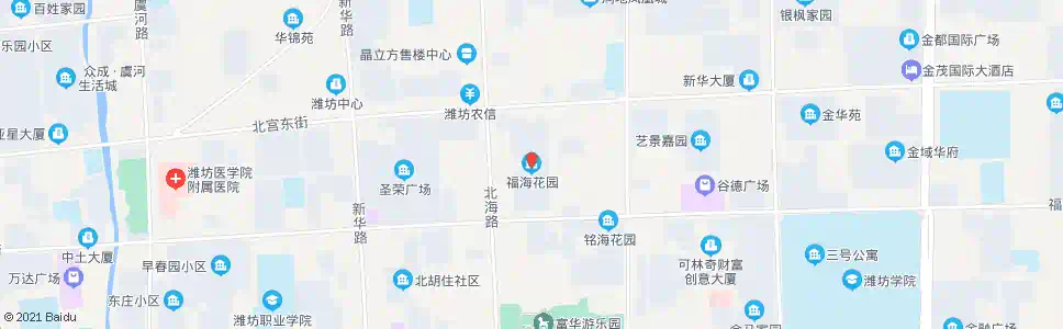 潍坊福海花园_公交站地图_潍坊公交_妙搜公交查询2025