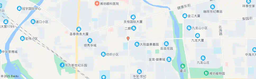 潍坊樱前街虞河路口(路口西)_公交站地图_潍坊公交_妙搜公交查询2025