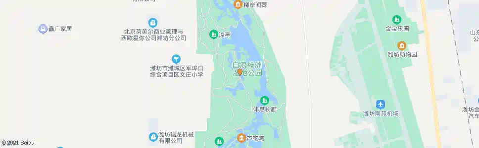 潍坊白浪绿洲湿地公园_公交站地图_潍坊公交_妙搜公交查询2025
