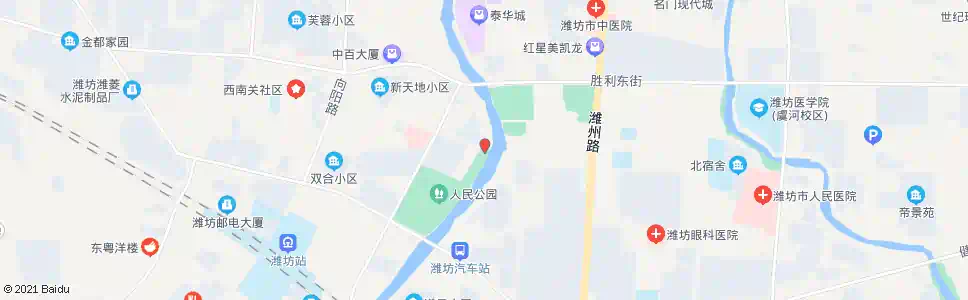 潍坊公园北门_公交站地图_潍坊公交_妙搜公交查询2025