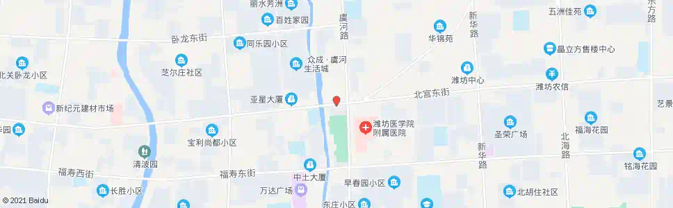 潍坊北宫街虞河路口_公交站地图_潍坊公交_妙搜公交查询2025