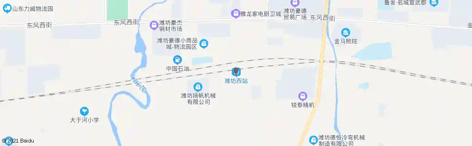 潍坊西高_公交站地图_潍坊公交_妙搜公交查询2025