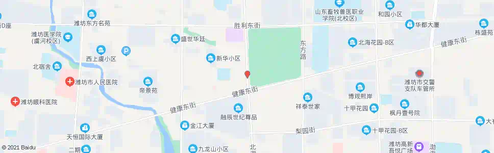 潍坊北海路健康街路口_公交站地图_潍坊公交_妙搜公交查询2025